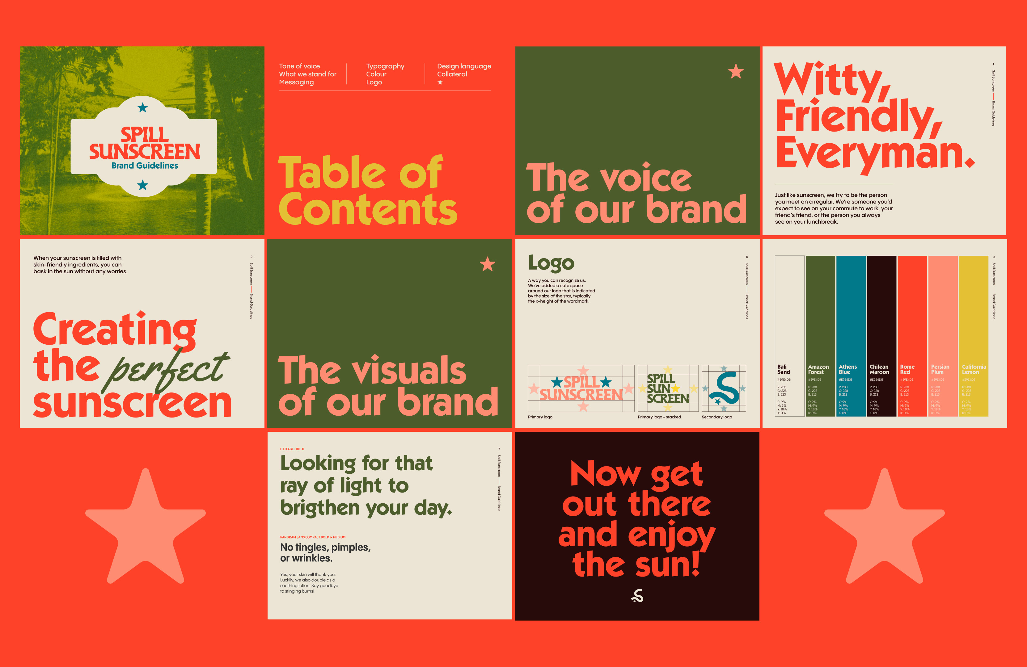 Spill Sunscreen: Brand Guidelines overview