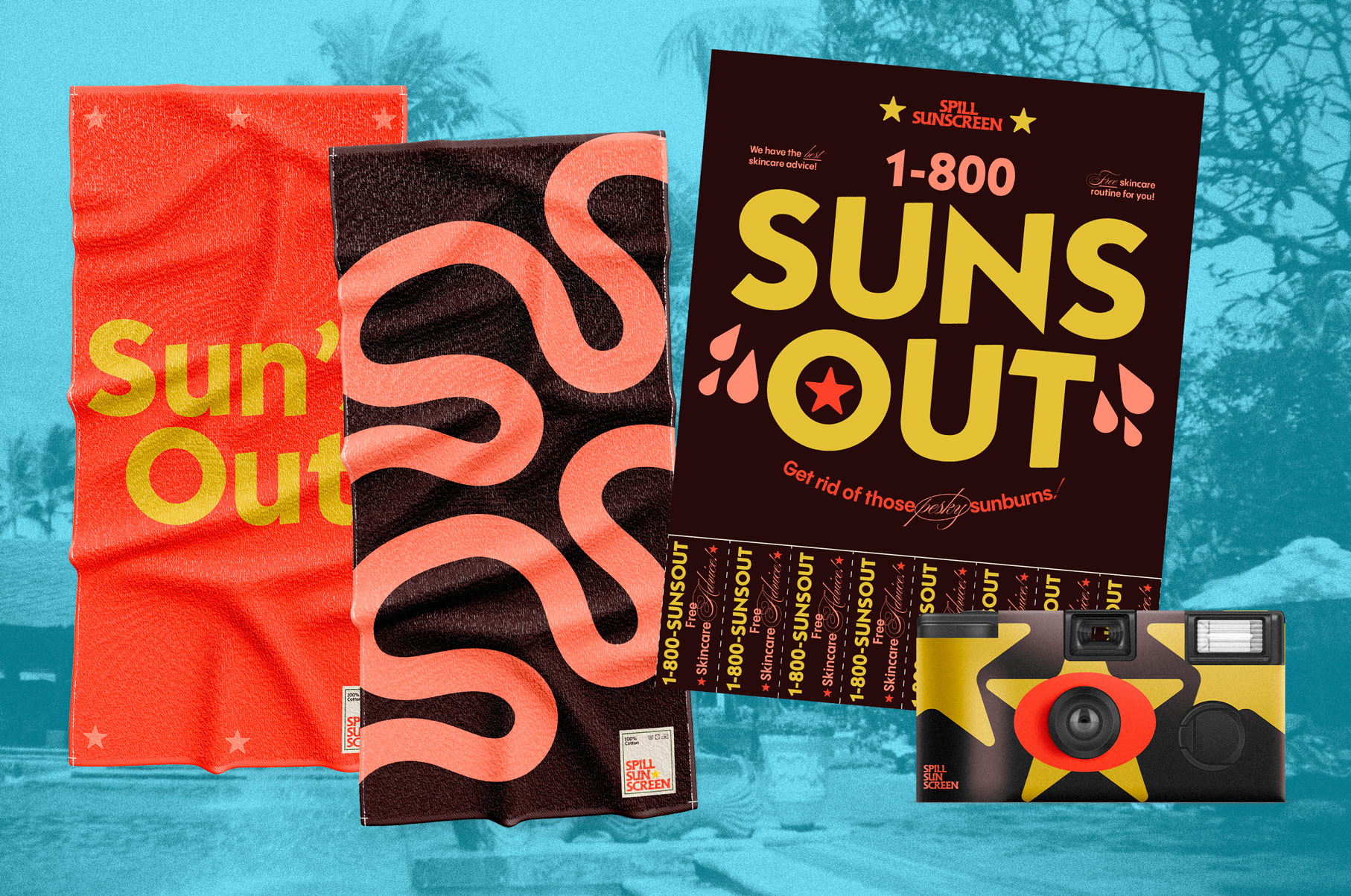 Second iterations of Spill Sunscreen Packaging